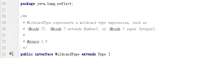 WildcardType接口上的原生注释